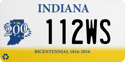 IN license plate 112WS