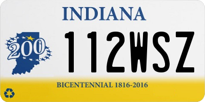 IN license plate 112WSZ