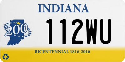 IN license plate 112WU