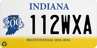 IN license plate 112WXA