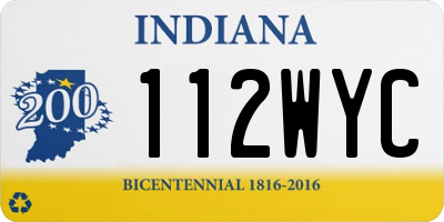 IN license plate 112WYC