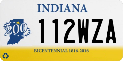 IN license plate 112WZA