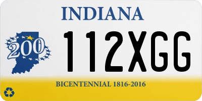 IN license plate 112XGG