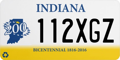 IN license plate 112XGZ
