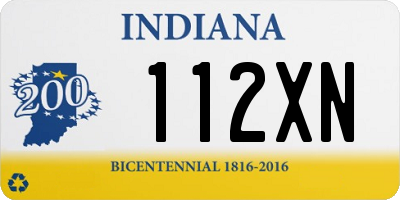 IN license plate 112XN