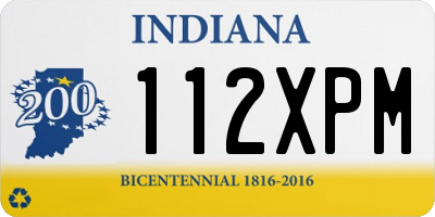 IN license plate 112XPM