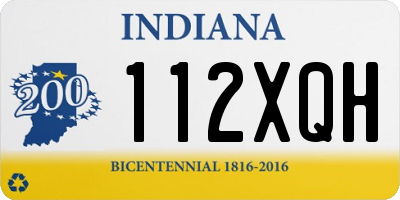 IN license plate 112XQH