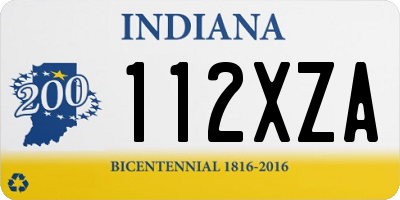 IN license plate 112XZA