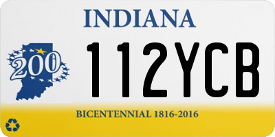 IN license plate 112YCB
