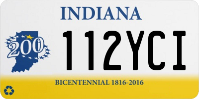 IN license plate 112YCI