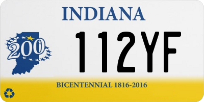IN license plate 112YF