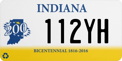 IN license plate 112YH