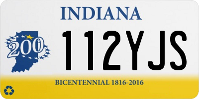 IN license plate 112YJS