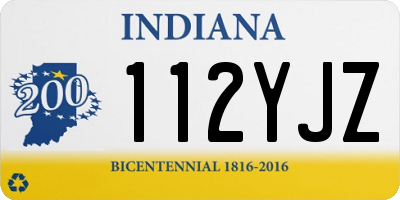 IN license plate 112YJZ