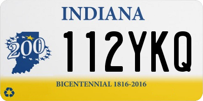 IN license plate 112YKQ