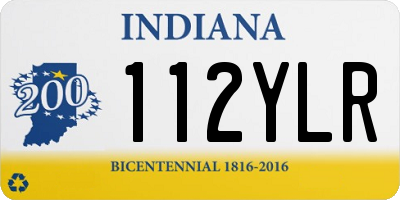 IN license plate 112YLR