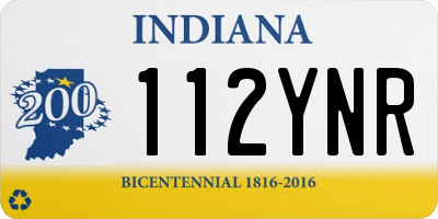 IN license plate 112YNR