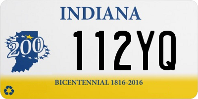 IN license plate 112YQ