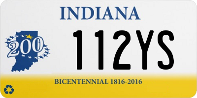 IN license plate 112YS