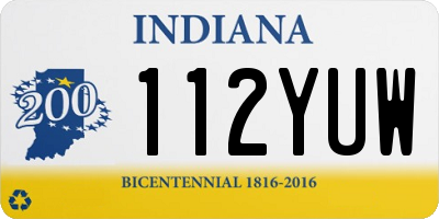 IN license plate 112YUW