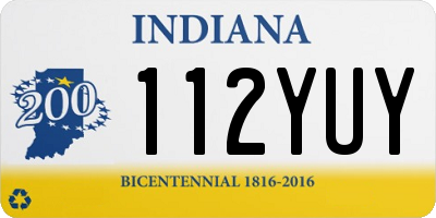 IN license plate 112YUY