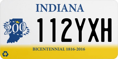 IN license plate 112YXH