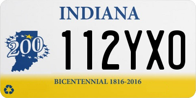 IN license plate 112YXO