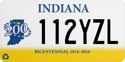 IN license plate 112YZL