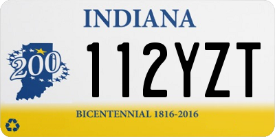 IN license plate 112YZT