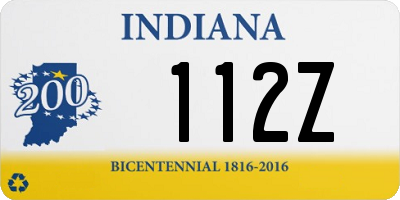 IN license plate 112Z