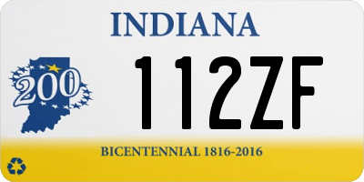 IN license plate 112ZF