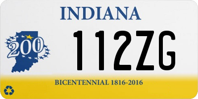 IN license plate 112ZG