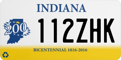 IN license plate 112ZHK
