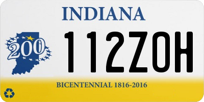IN license plate 112ZOH