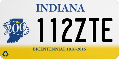 IN license plate 112ZTE