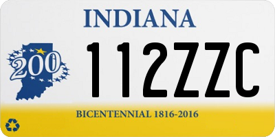 IN license plate 112ZZC
