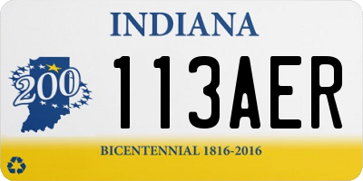 IN license plate 113AER