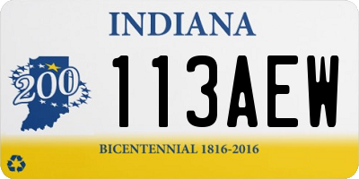 IN license plate 113AEW