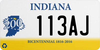 IN license plate 113AJ
