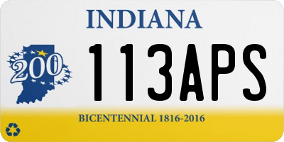 IN license plate 113APS