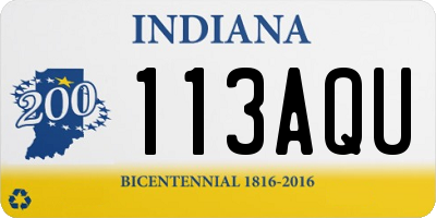 IN license plate 113AQU