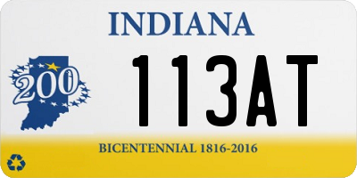 IN license plate 113AT