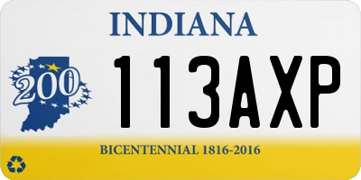 IN license plate 113AXP