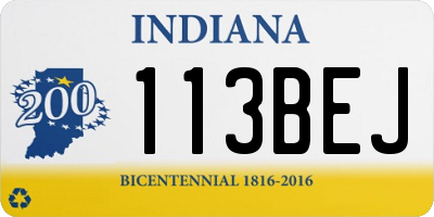 IN license plate 113BEJ