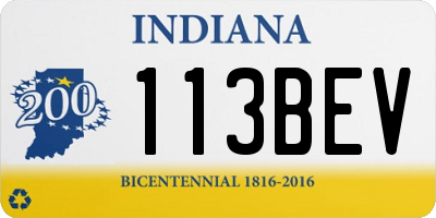 IN license plate 113BEV