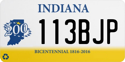 IN license plate 113BJP
