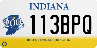 IN license plate 113BPQ