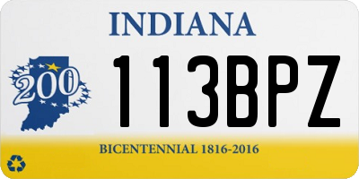 IN license plate 113BPZ