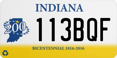 IN license plate 113BQF