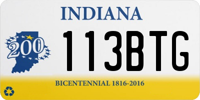 IN license plate 113BTG